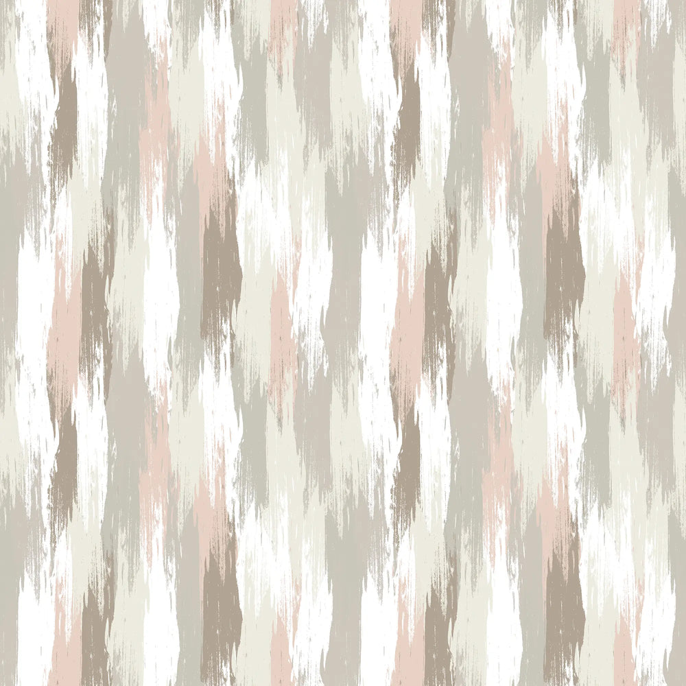 Layered Brushstrokes Wallpaper in Terracotta and Neutrals