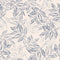 Layered Leaves Wallpaper in Blue on Cream