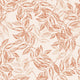 Layered Leaves Wallpaper in Terracotta on Cream