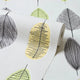 Nordic Leaf Wallpaper in Autumn Shades on White