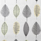 Nordic Leaf Wallpaper in Autumn Shades on White