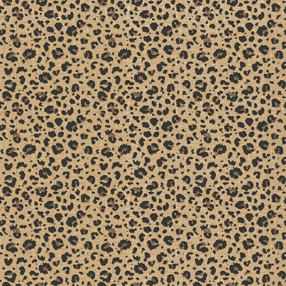 Leopard Spots Wallpaper in Brown and Black