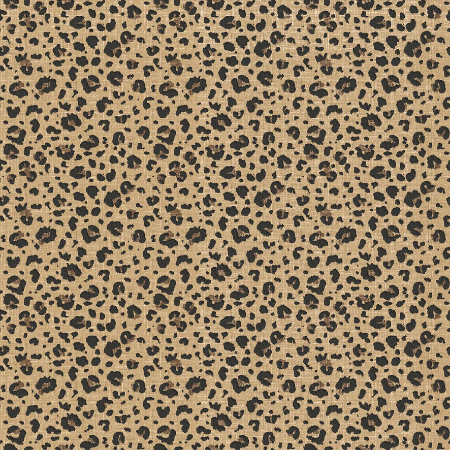 Leopard Spots Wallpaper in Brown and Black