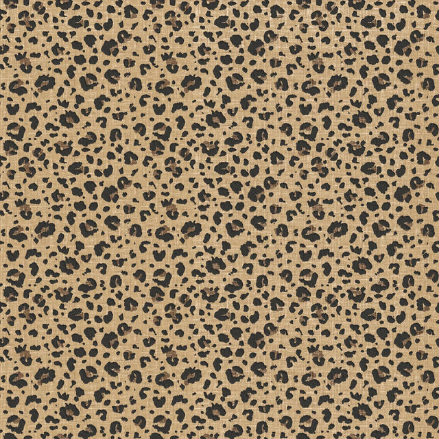 Leopard Spots Wallpaper in Brown and Black