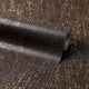 Linen Effect Wallpaper in Chocolate with Gold Foil