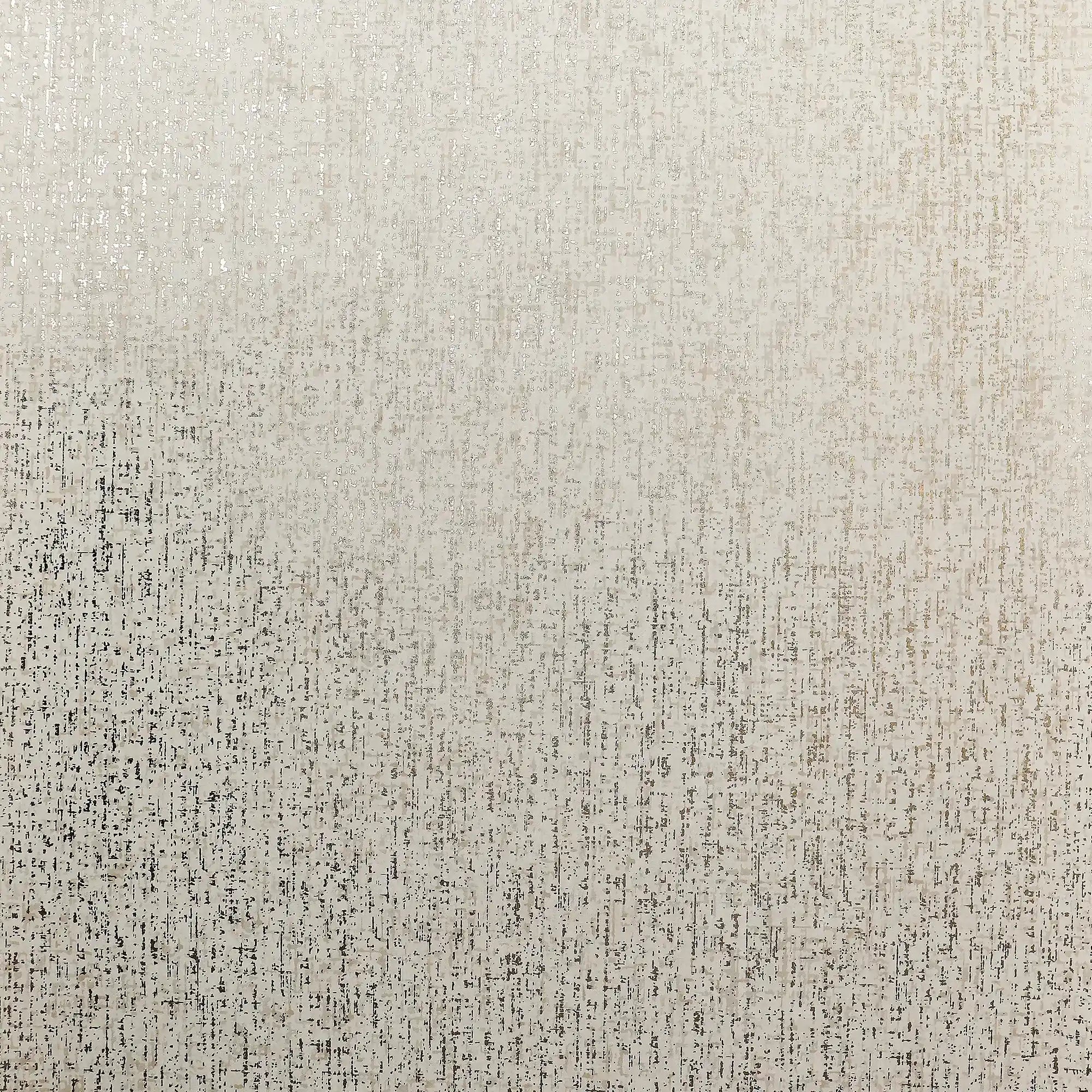 Linen Effect Wallpaper in Cream with Gold Foil