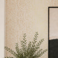 Linen Effect Wallpaper in Ivory with Gold Foil