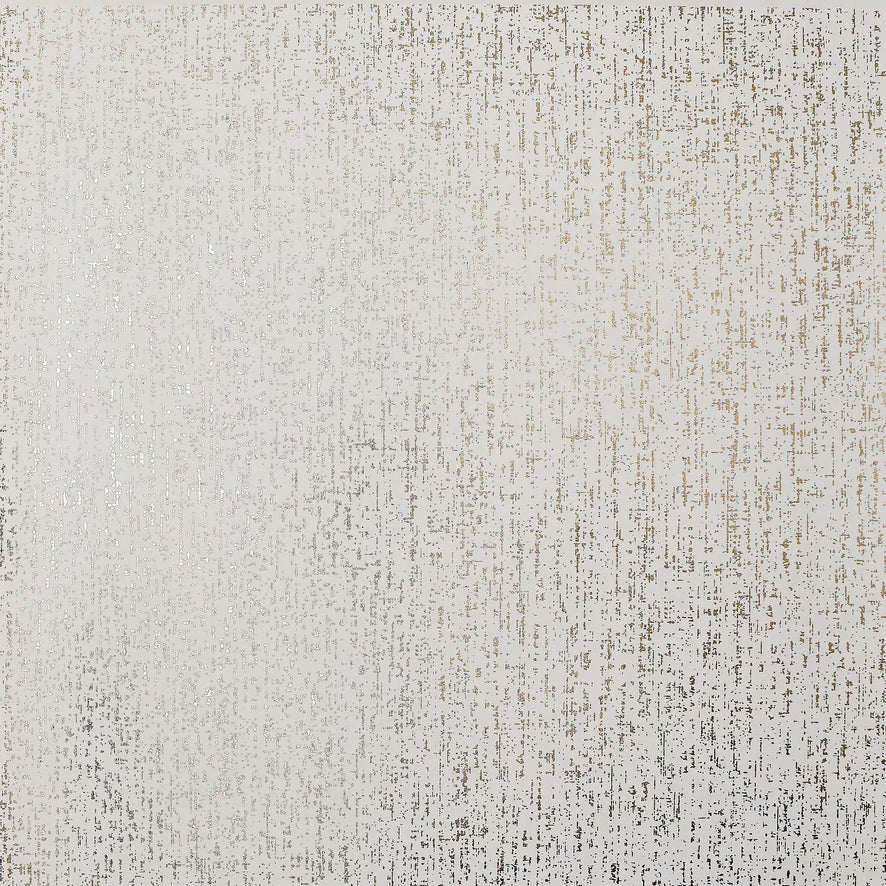 Linen Effect Wallpaper in Ivory with Gold Foil