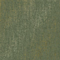 Linen Effect Wallpaper in Green with Gold Foil