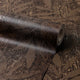 Linen Leaf Wallpaper in Chocolate with Gold Foil