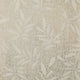Linen Leaf Wallpaper in Cream with Gold Foil