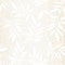 Linen Leaf Wallpaper in Ivory with Gold Foil