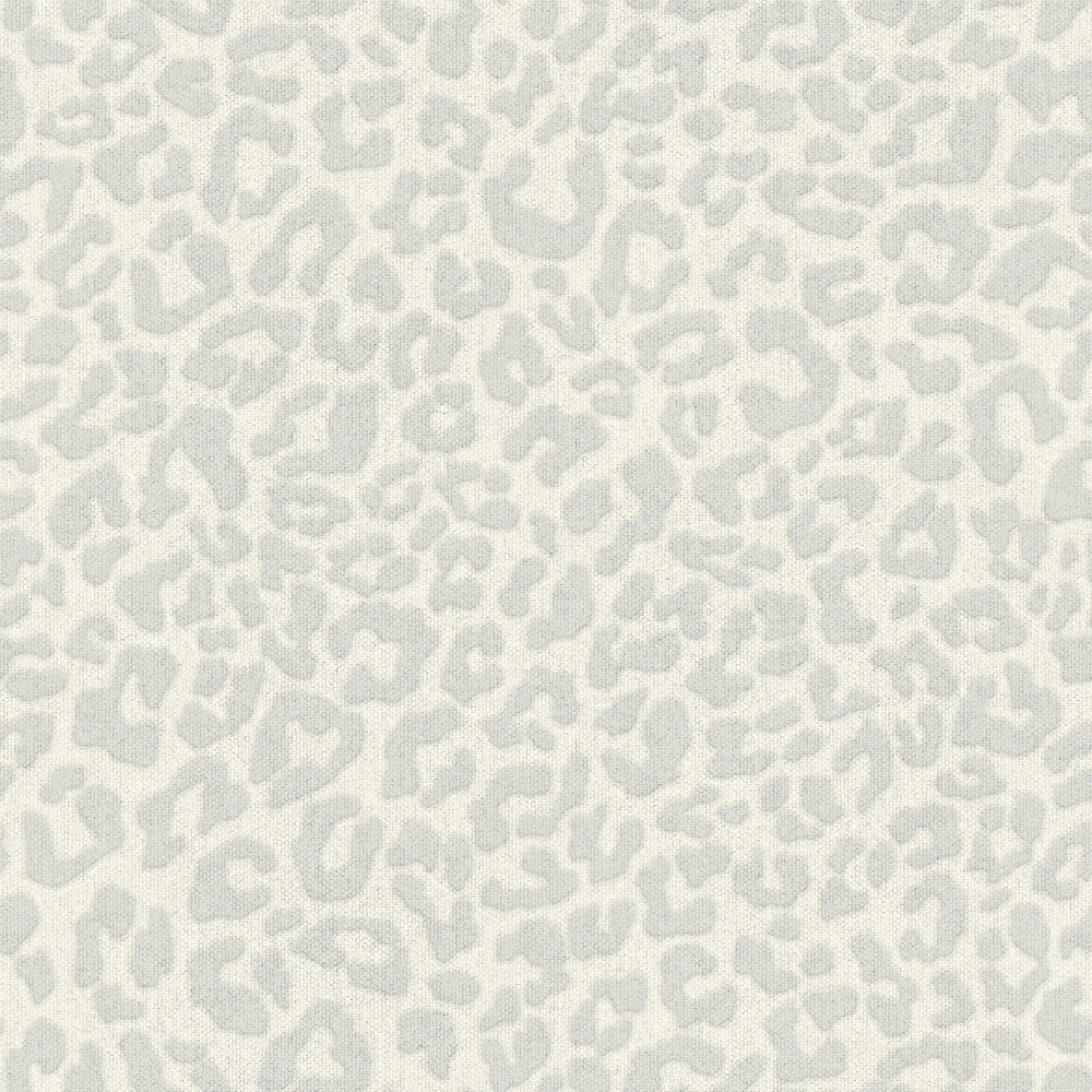 Linen Leopard Wallpaper in Grey