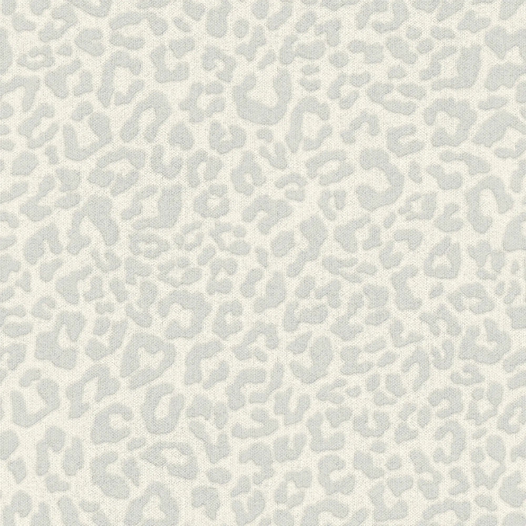 Linen Leopard Wallpaper in Grey
