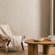 Linen Leopard Wallpaper in Latte