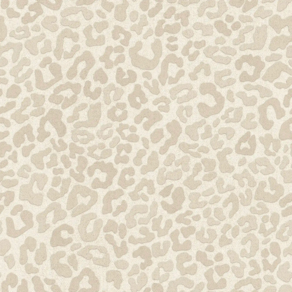 Linen Leopard Wallpaper in Latte