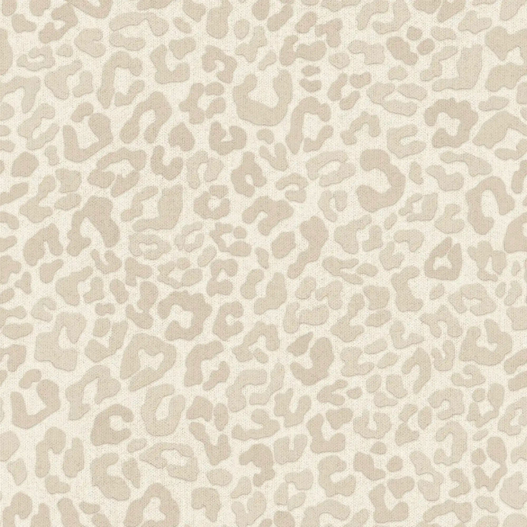 Linen Leopard Wallpaper in Latte
