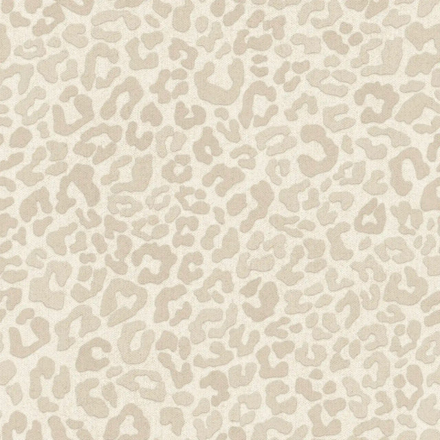 Linen Leopard Wallpaper in Latte
