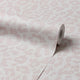 Linen Leopard Wallpaper in Pink