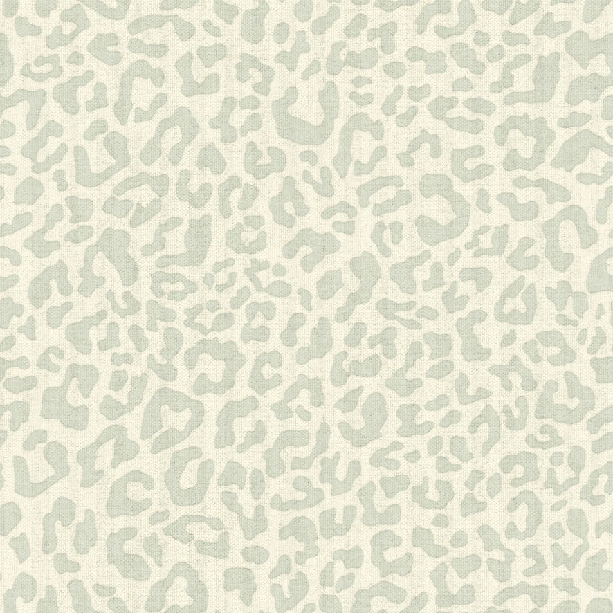 Linen Leopard Wallpaper in Sage