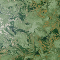 Liquid Marble Wallpaper in Olive and Gold
