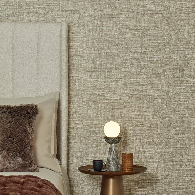 Loom Luxe Wallpaper in Warm Chocolate