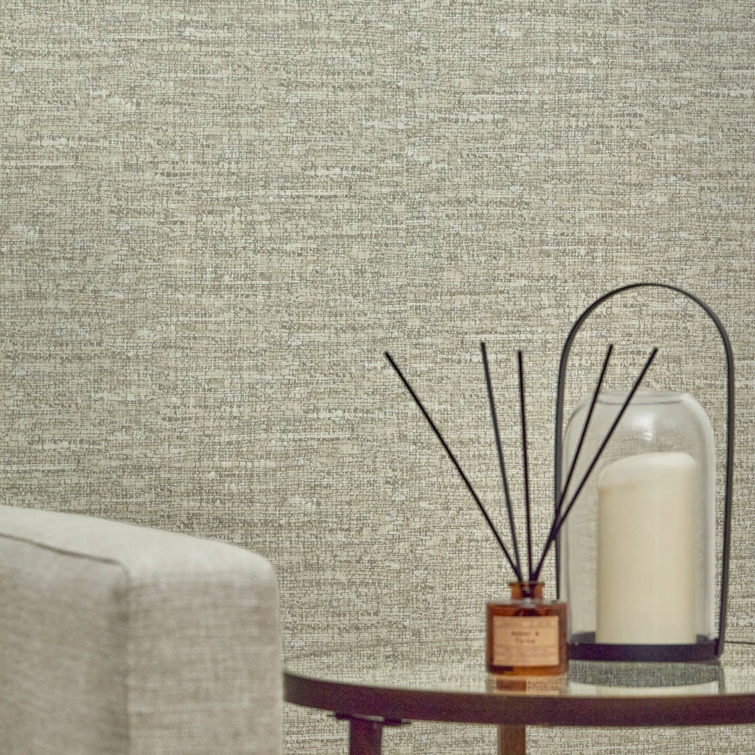 Loom Luxe Wallpaper in Warm Neutral Tones