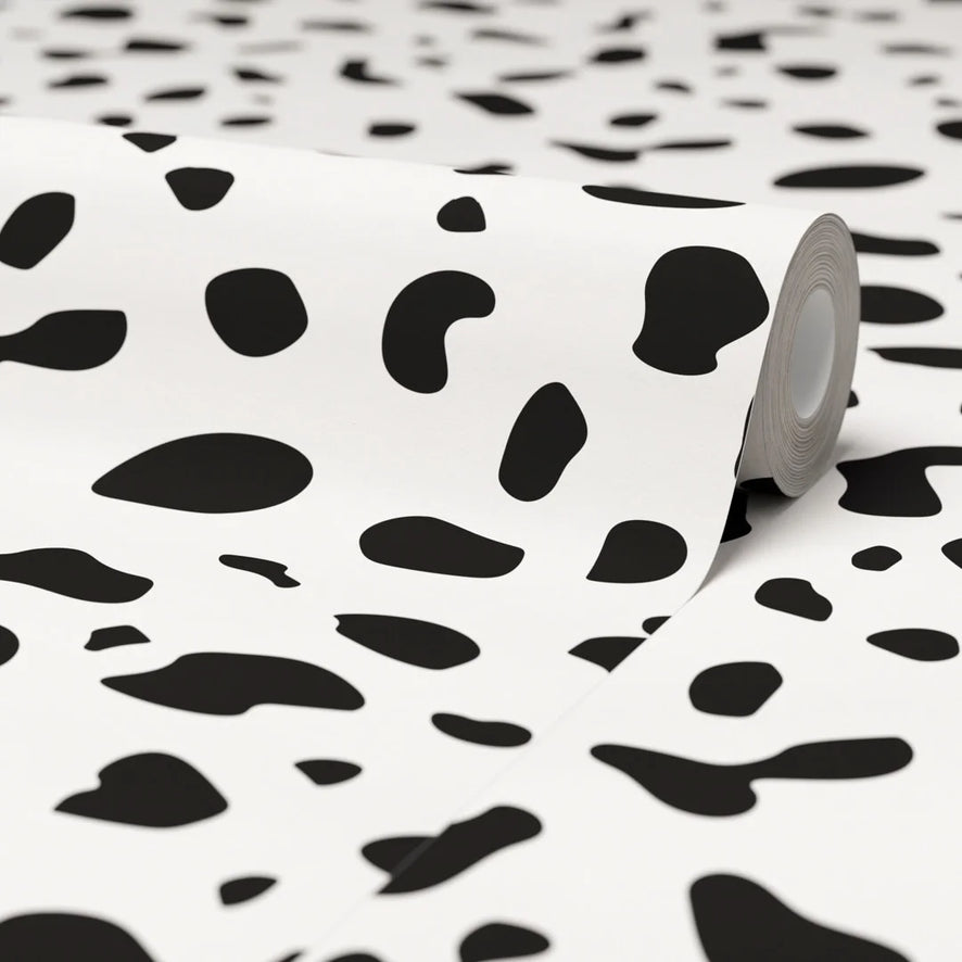 Lots Of Spots Wallpaper Black and White