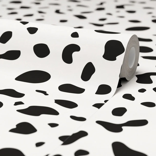 Lots of Spots Wallpaper Black and White
