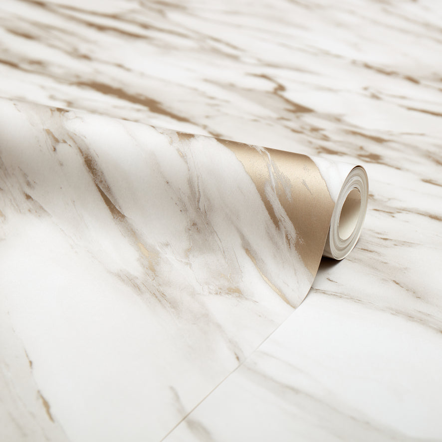 Luxe Marble Wallpaper in Natural