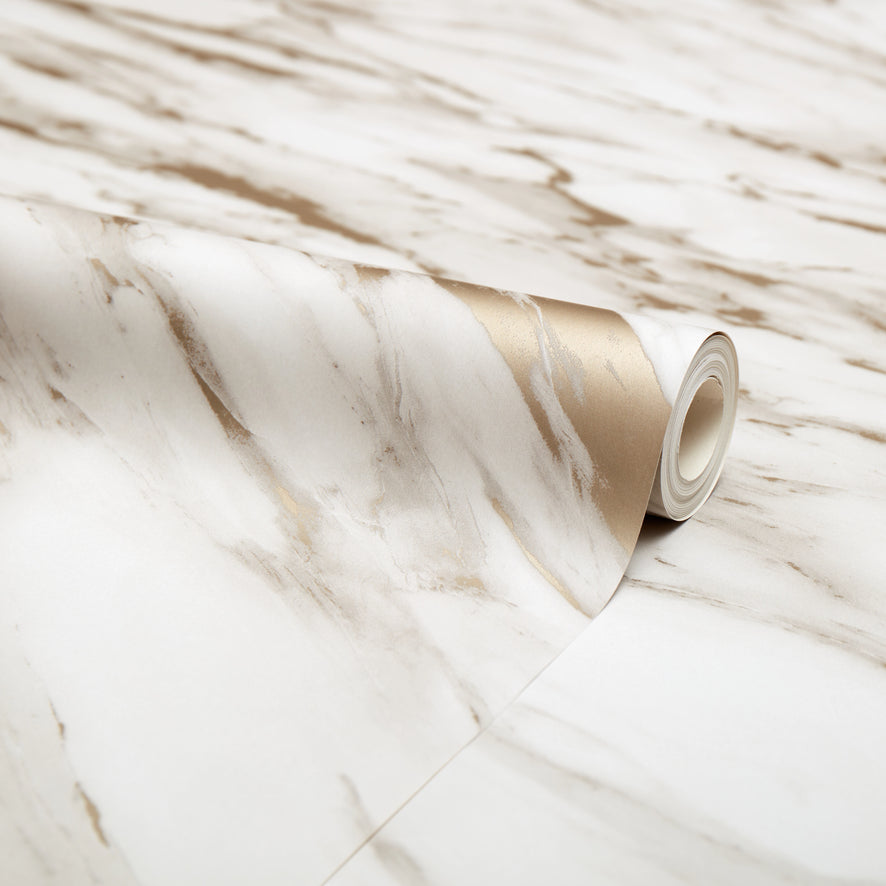 Luxe Marble Wallpaper in Natural