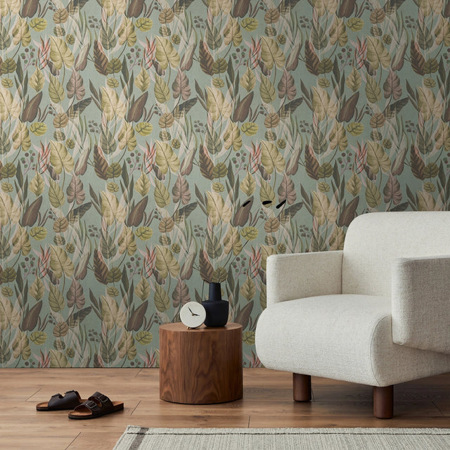 Nature's Embrace Wallpaper in Khaki