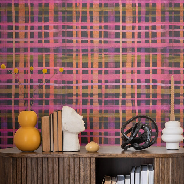 Weave Wallpaper in Purple