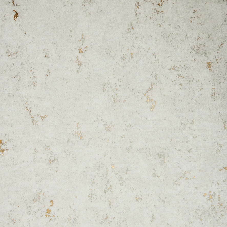 Malmo Wallpaper in Ivory with Gold Metallic
