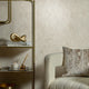 Malmo Wallpaper in Ivory with Gold Metallic