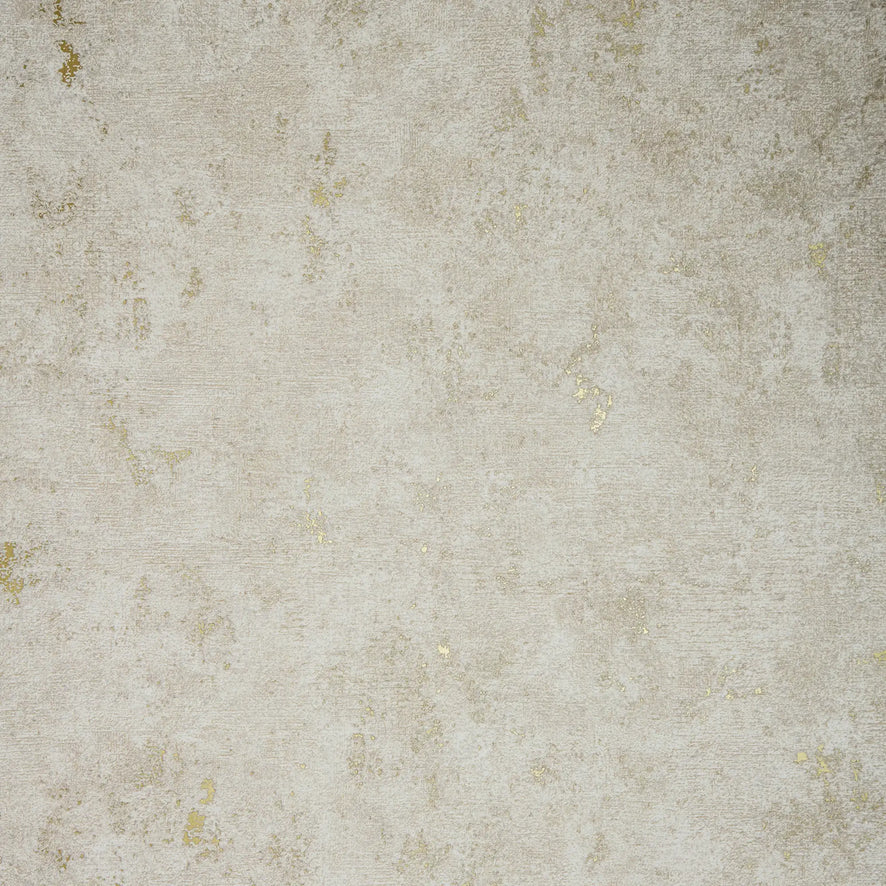 Malmo Wallpaper in Cream with Gold Metallic