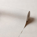 Woven Herringbone Wallpaper in Beige