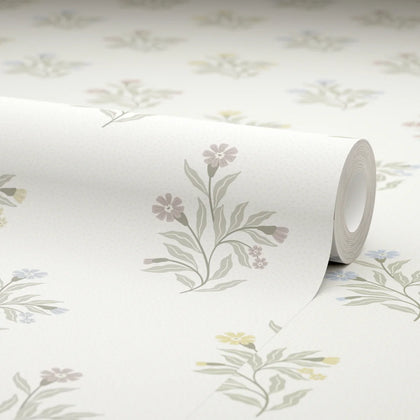 Meadow Flower Wallpaper in Pastels