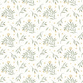 Meadow Flower Dance Wallpaper in Lemon Yellow