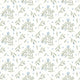 Meadow Flower Dance Wallpaper in Soft Blue