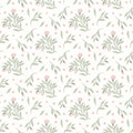 Meadow Flower Dance Wallpaper in Soft Pink