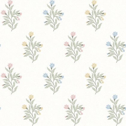 Meadow Flower Wallpaper in Pastels