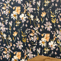 Midnight Meadow Wallpaper in Deep Blue with Gold Foil