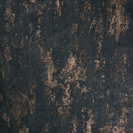 Sample of Milan II Wallpaper in Charcoal and Gold