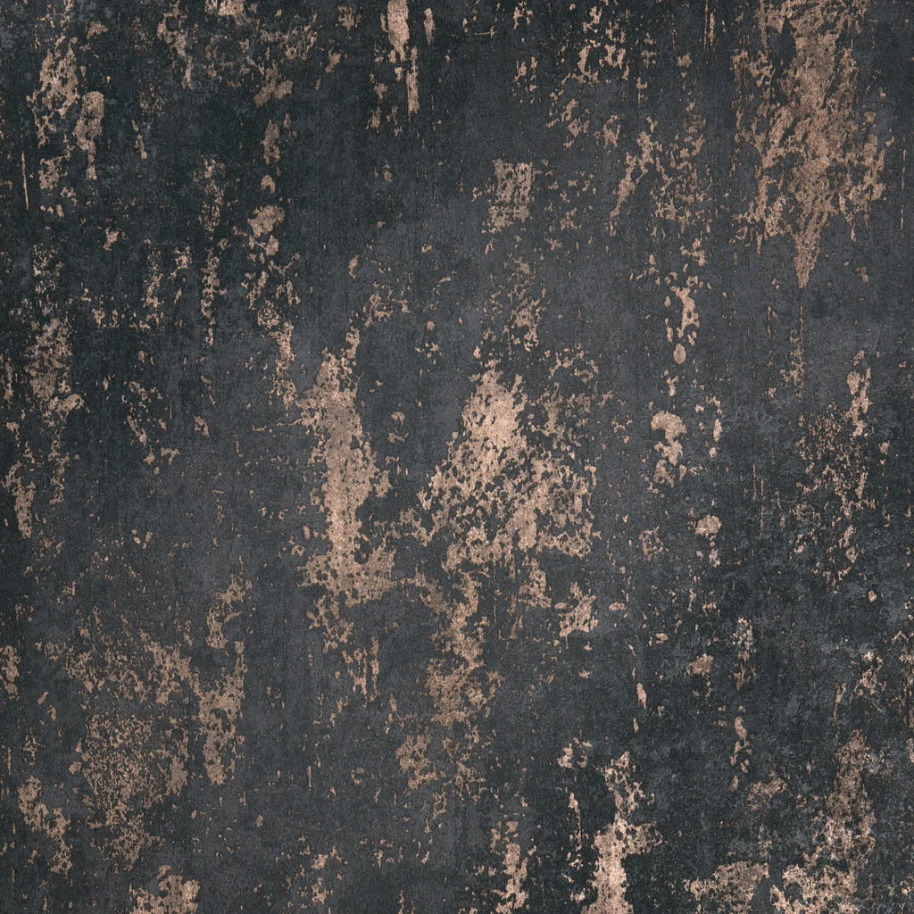 Milan II Wallpaper in Charcoal and Gold