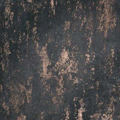 Milan II Wallpaper in Charcoal and Gold