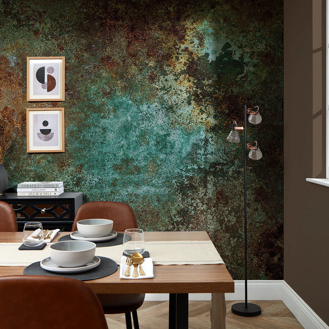 Moritz Full Wall Mural in Teal