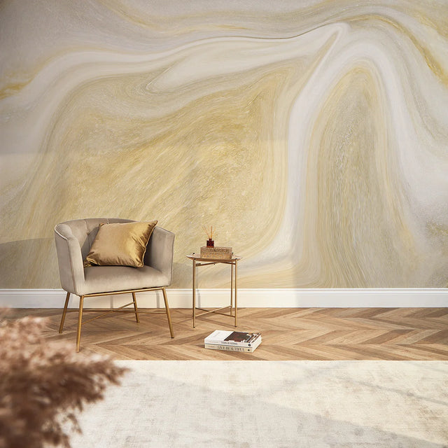 Moscato Full Wall Mural in Gold Tones