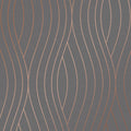 Motion Geo Wave Wallpaper in Charcoal