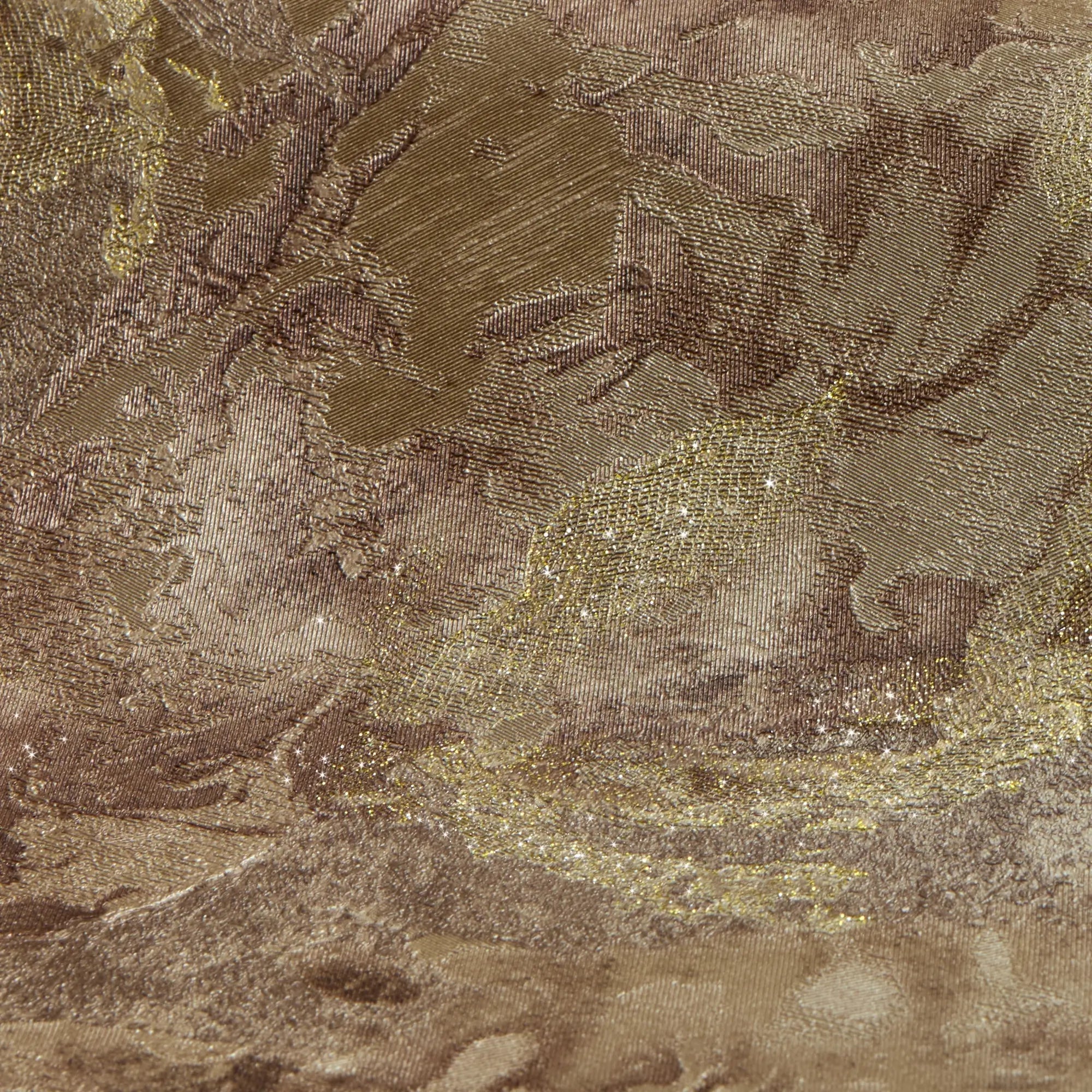 Nabari Wallpaper in Brown, Chocolate and Gold Glitter